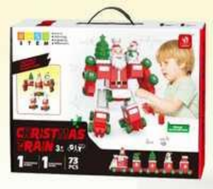 Puzzle Metamorphosis Treno di Natale, Blocchi da Costruzione 73 Pezzi per Bambini dai 2 ai 4 Anni, Giocattolo Unisex a Tema Trasporti - Product Image 3