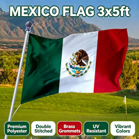 Mexikanische Flagge 3*5ft Polyester-Gewebe Gartendekoration Fanflagge Personalisierte Doppelseitige Mexikanische Fahne