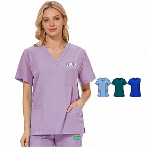 Ensembles de Jogging Unisexe en Tissu Éponge Polyester/Rayonne, Thermocollés, avec Logo Personnalisé, Qualité Médicale, Respirants, OEM, Uniformes de Travail pour Hôpital - Product Image 4