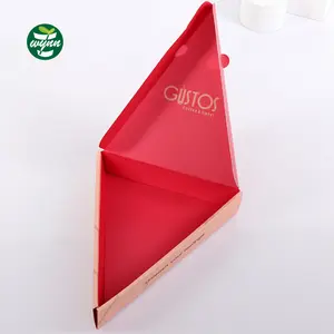 Toptan ayrı Mini üçgen koni Pizza dilim teslimat kutusu baskı ambalaj kutusu Pizza
