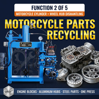 Prensa Hidráulica de Doble Columna QDLSF de 60 Toneladas 5 en 1 para Desmontaje de Motores Automotrices y Trituración de Chatarra de Aluminio