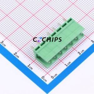 JL396V-39607G01 Plug-in Terminal Block Through hole,P=3.96mm Connector Board-to-Board / Socket - Open 1x7P 3.96mm Green - Product Image 1