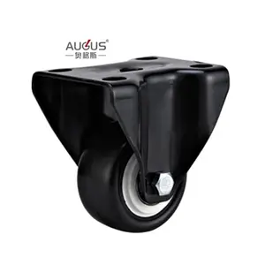 Light Duty Brake Caster Wheel AUGUS Factory Price 1.5/2/2.5/3 Inch Black PU