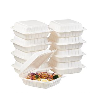 Contenedor de Alimentos Biodegradable Desechable de Almidón de Maíz, Vajilla para Restaurantes, Juego de Cena, Envase de Plástico, Contenedor de Alimentos de Bagazo - Product Image 1