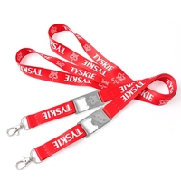 Lanyard in Poliestere di Alta Qualità Personalizzato, Staccabile, con Logo Ricamato in Seta Jacquard e Apribottiglie