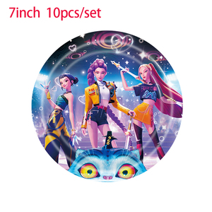 Kpop Demon Hunters trang trí tiệc sinh nhật cốc Khăn ăn Khăn trải bàn tấm khăn trải bàn Nguồn cung cấp tiệc em bé tắm - Product Image 4