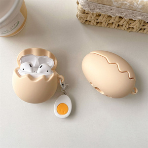 เคสหูฟังซิลิโคนลายไข่แดงน่ารัก สำหรับ Apple Airpods 4 Pro 2 3  พร้อมสายคล้อง - Product Image 1