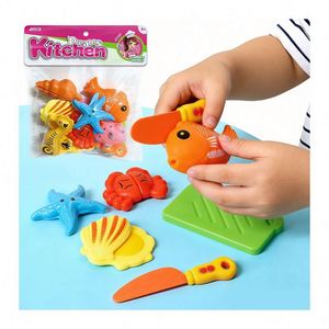 Ensemble de jouets d'imitation pour enfants : fruits et légumes à découper, cuisine, jeu de rôle, éducatif, sensoriel, jouets en plastique - Product Image 3