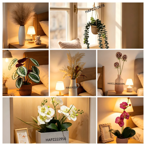 Plante artificielle en pot de fleurs de Cornus Florida rose, durable et écologique, avec pot en céramique pour la décoration intérieure de la maison ou du bureau - Product Image 4