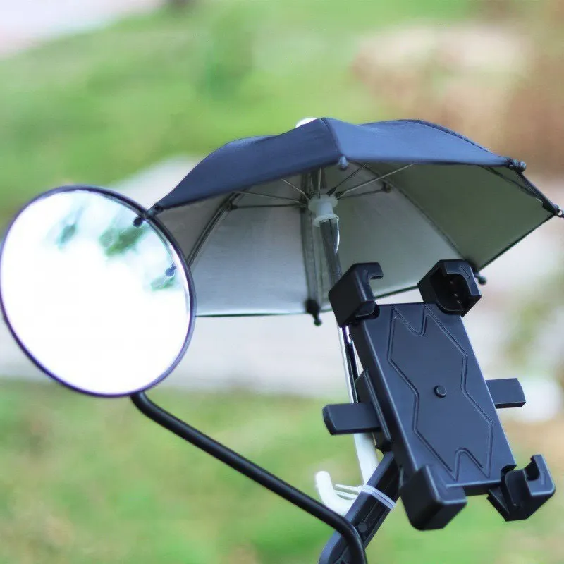 OVIDA 스몰 사이즈 튼튼한 프레임 사용자 정의 로고 수동으로 오토바이 전화 커버 미니 우산 열기