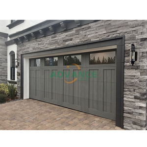 Porte de garage commerciale 14x12, porte de garage <span class=keywords><strong>240x260</strong></span>, kit de porte de garage 16x7, porte de garage sans cadre, porte de garage en aluminium à 4 panneaux arqués de 16' - Product Image 4