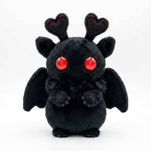 Peluche Personalizado de <span class=keywords><strong>Mothman</strong></span> Espeluznante con Ojos Rojos y Detalle de Corazón para Decoración y Regalo con Temática de Misterio - Product Image 2