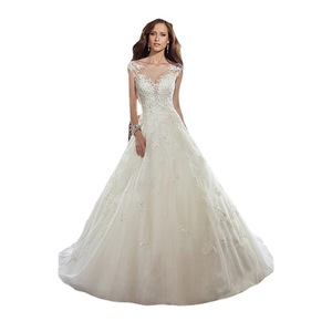 Wedding Dress Ball Gown Sweetheart Neckline Embroidered Lace Ivory White Natural Waist Vintage Style - Product Image 5