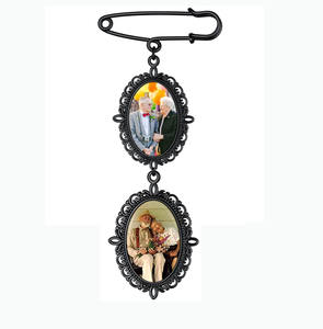 دبابيس فارغة للطباعة بالتسامي، قلادتان بيضاويتان لباقات الزفاف، حلي معدنية للصور مثالية لحفلات أعياد الميلاد - Product Image 6