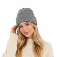 Bonnet d'hiver thermique personnalisé avec logo, tricoté 100% acrylique, couleurs unies, unisexe, élégant, polyvalent, broderie jacquard, dessiné à la main
