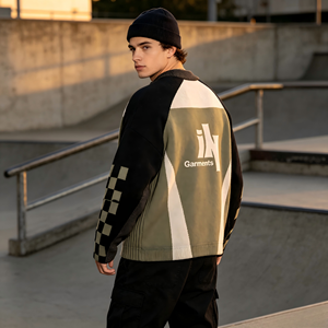 Pull tricoté zippé personnalisé pour homme, style motard, lourd, vente en gros, haute qualité, streetwear tendance - Product Image 2