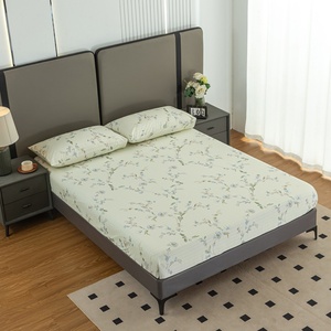 Sábana Ajustable Bordada de 400 Hilos, 95% Algodón Orgánico, 5% Fibra de Plata, para Todas las Estaciones, para Hogar, Hotel, Hospital - Product Image 1
