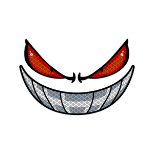 Pegatina decorativa para vehículos eléctricos con ojos de diablo de dibujos animados, pegatina personalizada transfronteriza de advertencia para <span class=keywords><strong>casco</strong></span> de motocicleta, <span class=keywords><strong>pegatinas</strong></span> para coche - Product Image 1