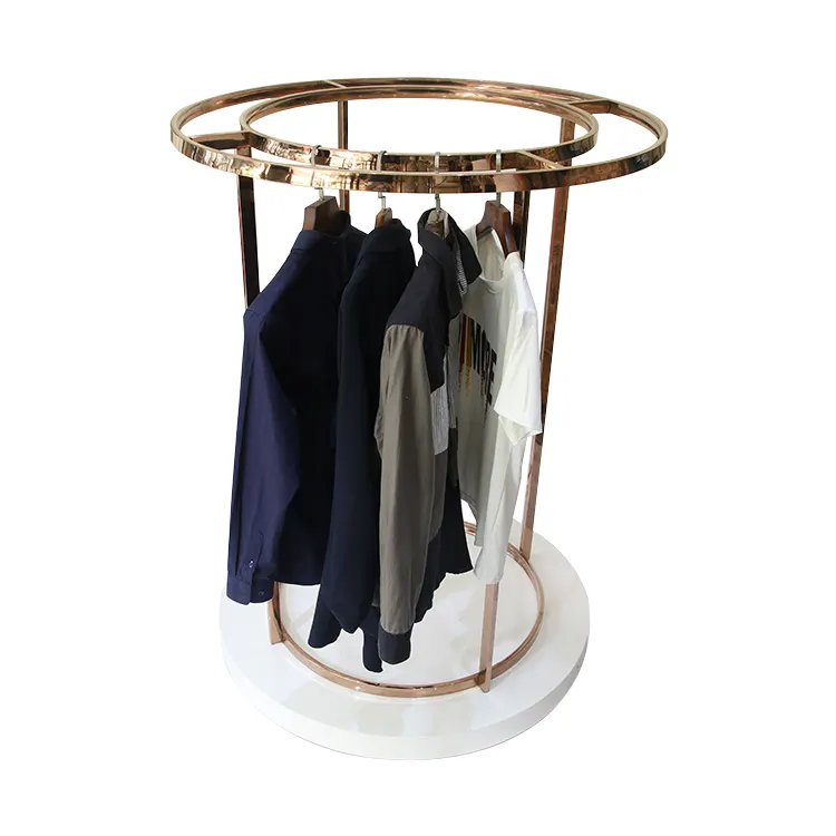 Floor Dress Display Stand/stands Clothing Store Stainless Steel Stainless Steel Round Clothes Display Rack Advertising, Display