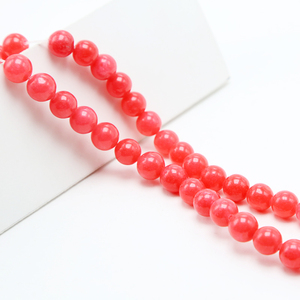 10mm cuentas de piedras preciosas rojo teñido <span class=keywords><strong>Jade</strong></span> facetas cuentas redondas de la joyería de DIY de la fabricación de la joyería - Product Image 5