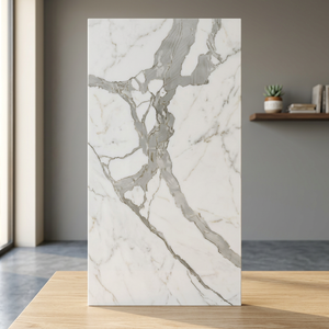 Bianco Staturio Venato 800x1600mm High Gloss Porcelain Floor And <b>Wall</b> Tiles White Marble Design 80x160cm - Product Image 1
