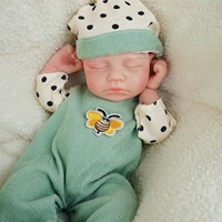 Muñecas Reborn LouLou de Silicona Sólida Suave de 13 Pulgadas, Personalización de Género y Estilo de Cabello, Muñecas de Juguete Simulando Bebés Prematuros