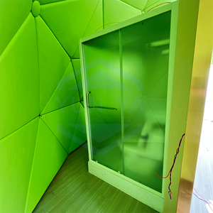 Tente d'hôtel <span class=keywords><strong>de</strong></span> <span class=keywords><strong>luxe</strong></span> 4 saisons pour jardin extérieur Petit Igloo transparent en PVC géodésique Maison verte Transparent Glamping Tentes à vendre - Product Image 5