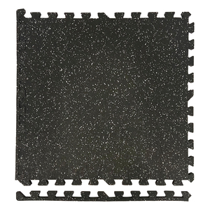 Dalles de <span class=keywords><strong>sol</strong></span> en mousse EVA avec revêtement en <span class=keywords><strong>caoutchouc</strong></span> anti-impact HORIZON Noir, épaisseur 12-20 mm, pour équipement de gym à domicile, <span class=keywords><strong>garage</strong></span> - Product Image 2