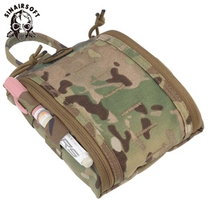 Trousse de premiers secours tactique en tissu mat 500D avec fermeture éclair YKK, pochette Molle détachable EMT, sac d'accessoires médicaux - Product Image 1