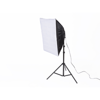 Kit de boîte à lumière souple pour portrait et vidéo avec support de lampe à 4 douilles