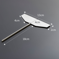 Crêpière en acier inoxydable épandeur de pâte et spatule Kit d'épandeur de pâte à crêpe en acier inoxydable outil en métal
