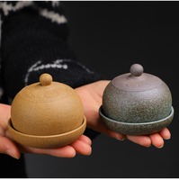 Tasse à latte en grès de style japonais de 150 ml avec soucoupe pour la restauration