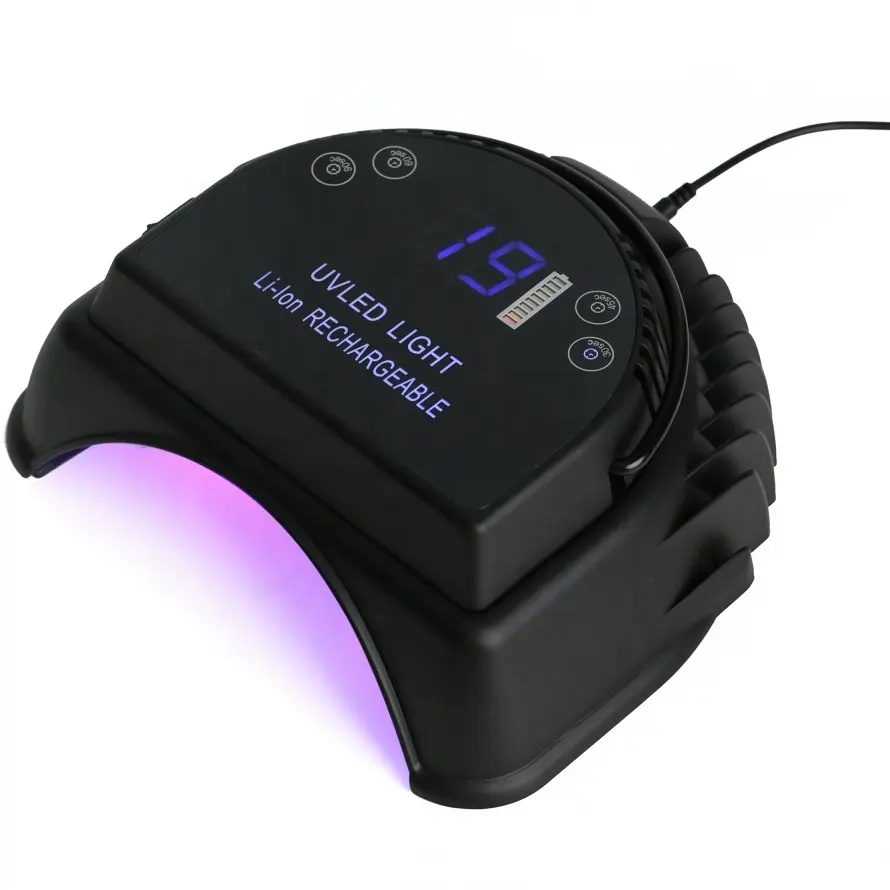 Automatische Inductie Timer Batterij Inbegrepen Draadloze Draadloze UV LED Nagel Droger 64W Oplaadbare Led Nail Dryer Nail Led Lamp
