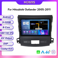 La russie Entrepôt Livraison Rapide Android 11 8core Voiture Stéréo Pour Mitsubishi Outlander 2005-2011 Peugeot 4007/Citroen C-crosser GPS