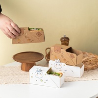 Boîte coréenne personnalisée pour chien de maïs Sandwich coulissant biodégradable Déjeuner Hot Dog Roll Burrito Box pour magasin