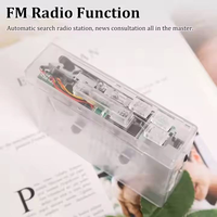 Nouveau lecteur de cassettes portable rétro transparent personnalisable avec radio FM, lecteur MP3, Wakman, son stéréo double piste, lecteur de cassettes vintage