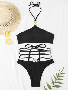 Noir Sexy <span class=keywords><strong>string</strong></span> Bikini ensemble côté licou <span class=keywords><strong>maillot</strong></span> <span class=keywords><strong>de</strong></span> <span class=keywords><strong>bain</strong></span> dames réglable Bandage Style brésilien maillots <span class=keywords><strong>de</strong></span> <span class=keywords><strong>bain</strong></span> femmes vêtements <span class=keywords><strong>de</strong></span> plage - Product Image 6