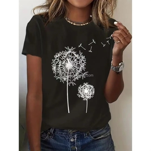 2025 Spring Lace Printed Long Sleeve Women's T-Shirt <strong>Stitching</strong> Loose Casual <strong>Top</strong> - Product Image 2