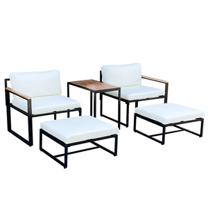 YASN 5 pz metallo balcone Set di mobili <span class=keywords><strong>da</strong></span> <span class=keywords><strong>giardino</strong></span> divano con tavolino per cortile <span class=keywords><strong>in</strong></span> <span class=keywords><strong>ferro</strong></span> Patio angolo divano Set mobili - Product Image 2