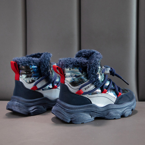 Nouvelles chaussures en coton pour enfants d'hiver, <span class=keywords><strong>bottines</strong></span> pour filles, chaussures à semelle souple, chaussures en pain, bottes de neige pour garçons, bottes en coton doublées de polaire - Product Image 3