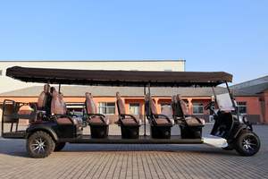 आधुनिक 4x4 ड्राइव ब्लैक 12 सीट गोल्फ कार्ट क्लब रिसॉर्ट गोल्फ कोर्स के लिए उच्च चढ़ाई क्षमता के साथ - Product Image 2