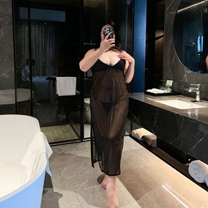 Lingerie <span class=keywords><strong>Sexy</strong></span> pure une pièce pour femmes de grande taille chemise de nuit maman chaude avec décoration en dentelle méthode de tissage tissé - Product Image 6
