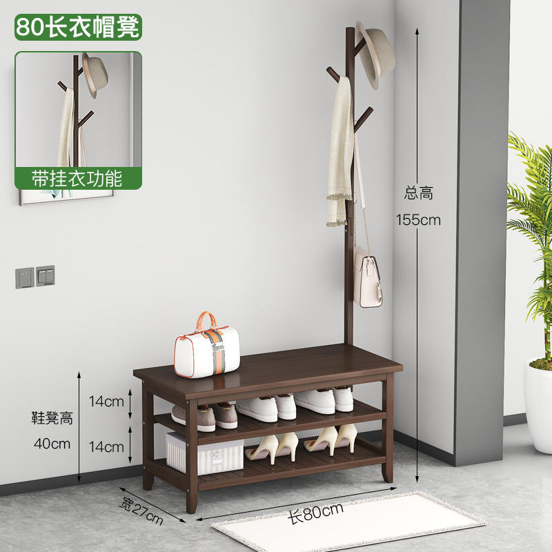 Taburete para abrigos de 80 cm de largo.