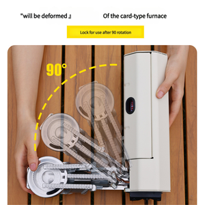 Réchaud à gaz intégré au butane mini portable en gros, pliable en acier, flamme réglable pour le <span class=keywords><strong>camping</strong></span>, la randonnée, le barbecue, les voyages, les pique-niques - Product Image 5