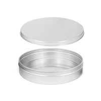 Rond en aluminium métal étain stockage en aluminium métal pot conteneur boîte de conserve grand rond vide thé en aluminium métal emballage