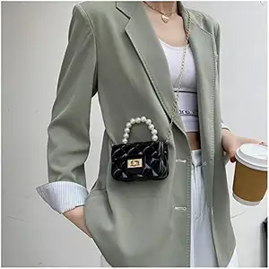 Nuovo arrivo di moda di lusso coreano con strascico a spalla trapuntato nero Messenger a catena quadrata borse da donna borsa a mano