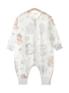 <span class=keywords><strong>Gigoteuse</strong></span> Bébé Unisexe Printemps-<span class=keywords><strong>Été</strong></span> en Gaze de Coton Bambou Fine, Pyjama Une Pièce Anti-Bactérien Respirant Écologique avec Fermeture Éclair - Product Image 2