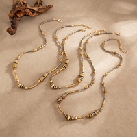 Ensemble de colliers superposables à facettes multiples de style bohème rétro pour femmes, style ethnique, colliers superposés quotidiens pour femmes, accessoires de bijoux