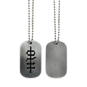 Ciondolo Targhetta Militare Personalizzata con Campione Gratuito, in Metallo Lega di Zinco 2D 3D, Smalto Morbido, Placcato Argento, alla Moda, per Uomo e Donna, Collana Targhetta Militare - Product Image 2