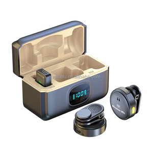 Microphone Lavalier sans Fil Q8 2-en-1 à Réduction de Bruit avec Étui de Charge pour Diffusion en Direct/<span class=keywords><strong>Studio</strong></span>/Vlog en Extérieur - Product Image 1